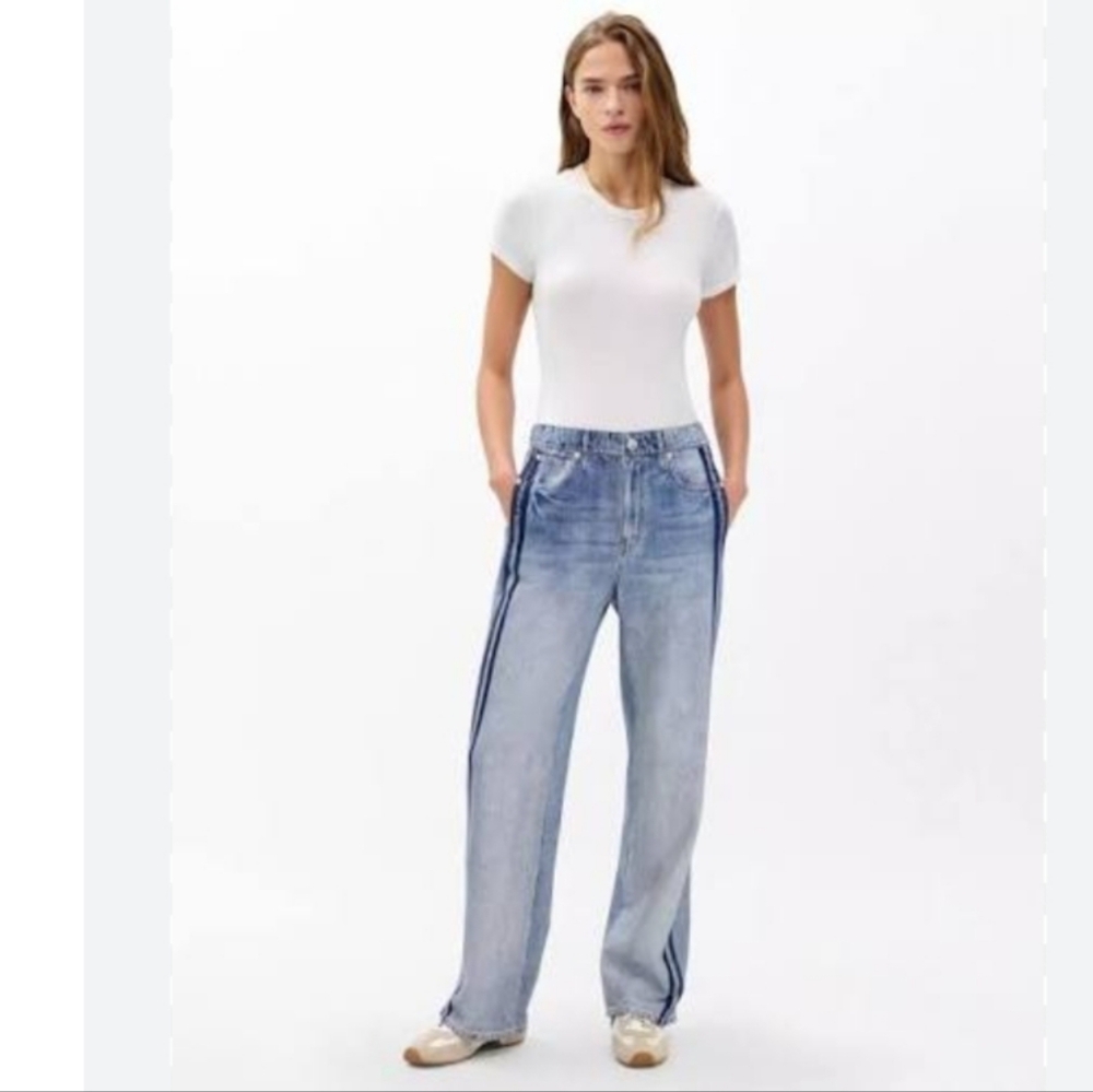 Rag & Bone Miramar Wide Leg Track Jean In Coney S NWT - Picture 5 of 16